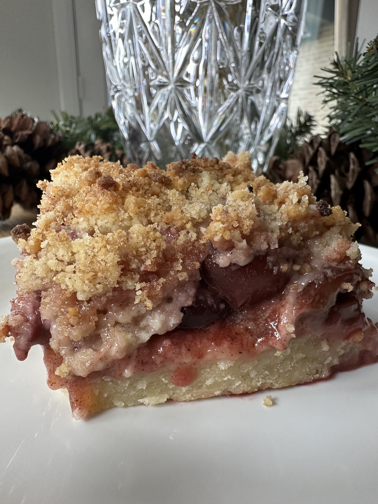 Dark Cherry Crumble Bars